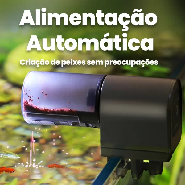 Alimentador automático para peixes Newpet, temporizador inteligente, dispensador automático de comida para peixes com bateria, fácil instalação para alimentação de aquários e tanques de peixes - Imagem 2