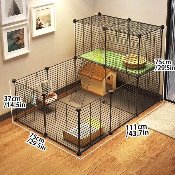 C cobaia, cobaia, gaiola especial de coelho, caixa de reprodução, cerca para animais de estimação, suprimentos para animais de estimação de luxo extragrandes grátis - Imagem 5