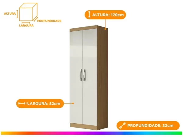 Armário Multiuso 2 Portas Aramóveis New - Imagem 2