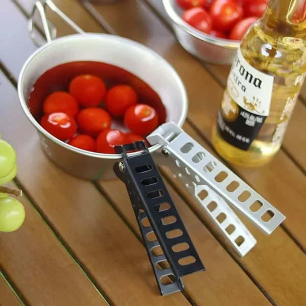 Clipe de piquenique de acampamento ao ar livre portátil clipe de comida anti escaldadura clipe tigela pote braçadeira ferramentas cozinha do agregado familiar utensílios de mesa acessórios - Imagem 4
