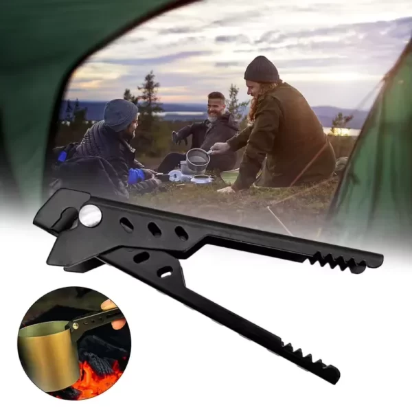 Clipe de piquenique de acampamento ao ar livre portátil clipe de comida anti escaldadura clipe tigela pote braçadeira ferramentas cozinha do agregado familiar utensílios de mesa acessórios - Imagem 3