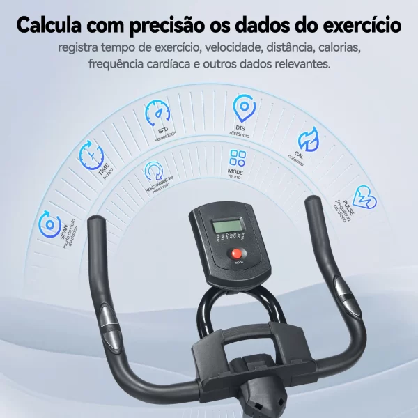 ZRSE Magnética Bicicleta Ergométrica Spinning Indoor Fitness Capacidade De Carga De 180KG - Imagem 6