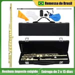 Flauta SLADE 16 Furos Fechado Cuproníquel - Tom C