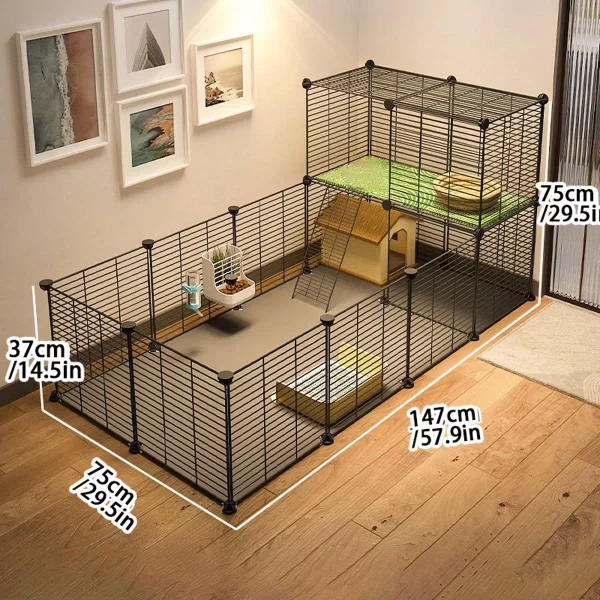 C cobaia, cobaia, gaiola especial de coelho, caixa de reprodução, cerca para animais de estimação, suprimentos para animais de estimação de luxo extragrandes grátis - Imagem 6