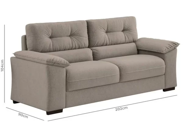 Sofá 3 Lugares Suede Decore Cascaya Linoforte - Imagem 5