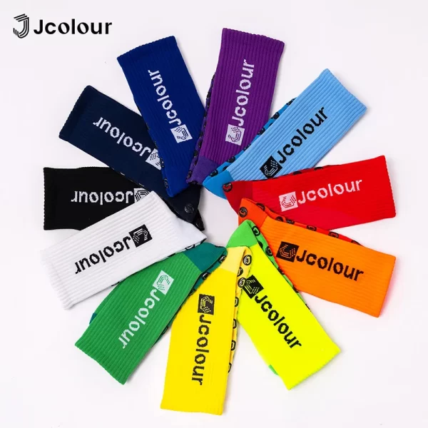 Cores Brilhantes Moda Meias Esportivas,Novo design, Antiderrapante e respirável,,Meias futebol, Meias de corrida,Meias poliamida