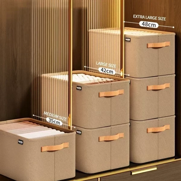 Engrossar roupas organizador calças camisola armários de armazenamento gavetas organizador jeans caixa de armazenamento guarda-roupa organizadores de armazenamento de roupas - Imagem 2