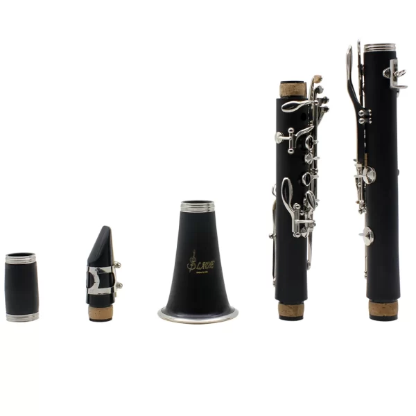 Clarinete colorido bb b/g, clarinete preto abs com caixa, chave de fenda, pano de limpeza, palheta, peça de instrumento de sopro - Imagem 5