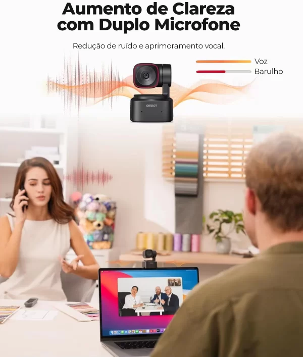 Obsbot minúsculo 2 lite ptz 4k webcam 1080p @ 60fps hdr com rastreamento ia capa de privacidade microfone 1/2 "sensor usb2.0 plug & play - Imagem 2