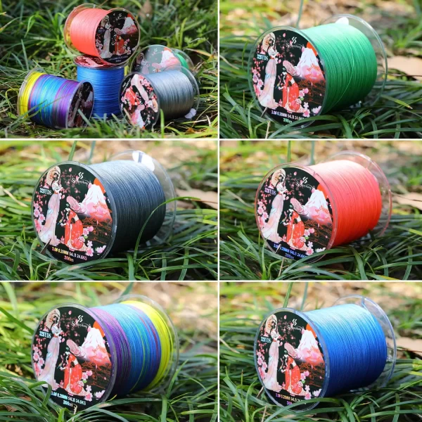 Sougayilang 300m 8 fios linha de pesca trançada multifilamento japão linhas de pesca x8 linha de pesca fio trançado baixo pesca da carpa - Imagem 2