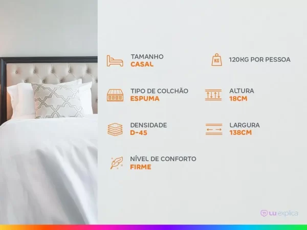 Colchão Casal Prorelax de Espuma D-45 - Imagem 2