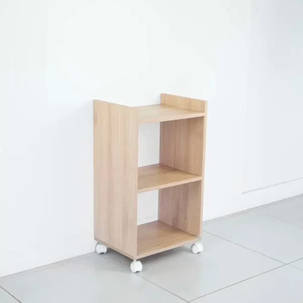 Estante Multiuso Armário Móvel para Banheiro Carvalho com Rodinhas 40cm - Imagem 6