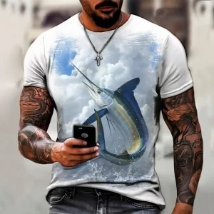 Camiseta Vintage Peixe Espada para Pescaria