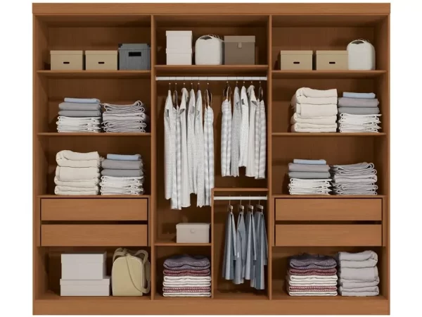 Guarda-roupa Casal 4 Gavetas 6 Portas Kappesberg Roma - Imagem 4