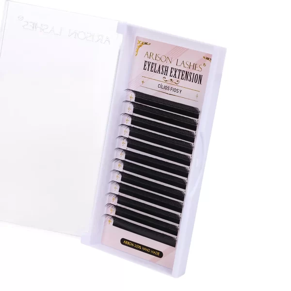 [Entrepôt na Brasil] ARISON Atacado 10/30/50pcs YY/W-forma Cílios Pré-fabricados Volume Cílios Extensão 3D/4D/5D/6D/8D Lash - Imagem 4