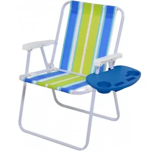 Cadeira de Praia e Piscina Alta 2002 MOR com Suporte para Copos