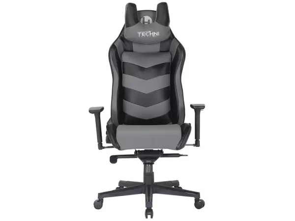 Cadeira Gamer Techni Sport Reclinável Giratória Preta e Cinza TS61 - Imagem 2