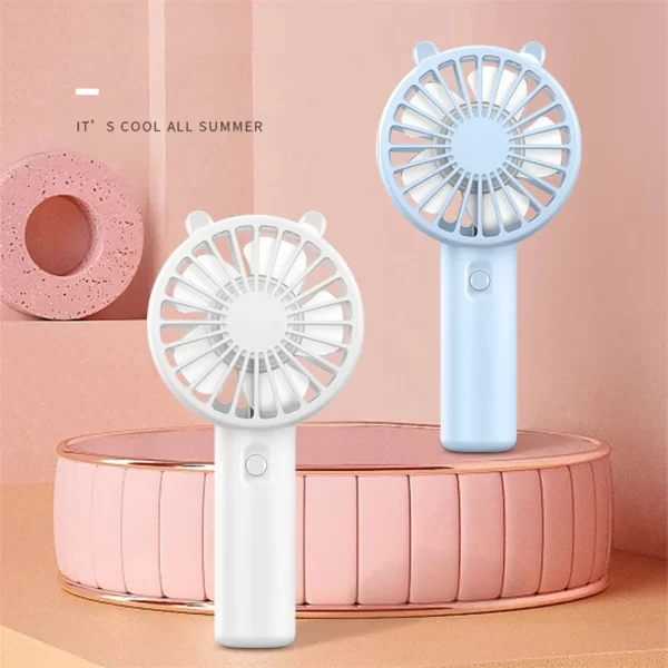 Mini ventilador portátil usb recarregável ventiladores mesa com base pequena maquiagem cílios refrigerador feminino meninas escritório ao ar livre branco - Imagem 2