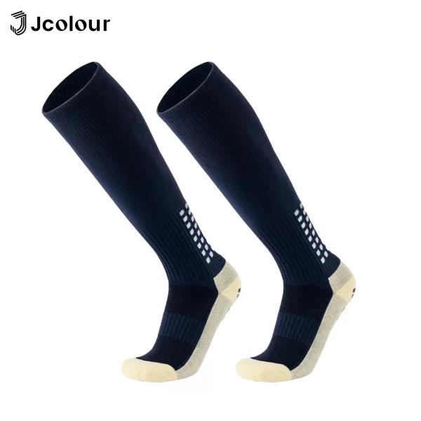 Frete grátis Jcolour Kit 3 Meias Longas de Futebol Adulto Cano Alto Antiderrapante Conforto e Suporte Esportes Intensos - Imagem 4