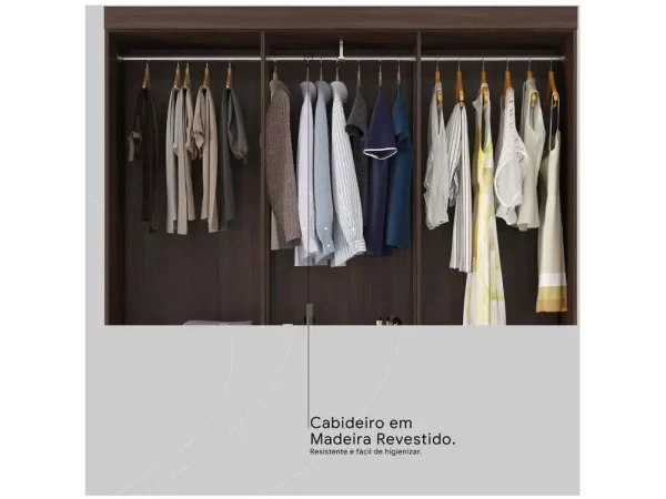 Guarda-roupa Casal 2 Gavetas 6 Portas Demóbile Flash II - Imagem 4