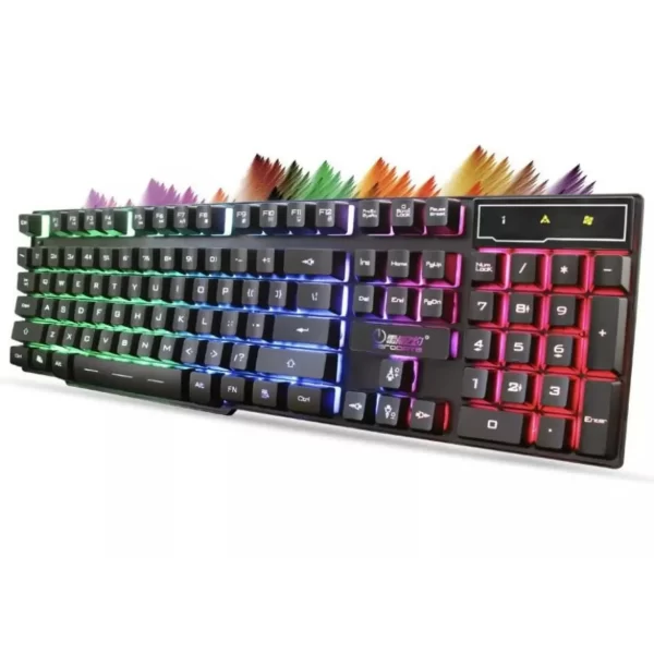 Kit ALFA Teclado Mouse Gamer 3200dpi Semi Mecânico Rgb Led Original M300 - Imagem 3