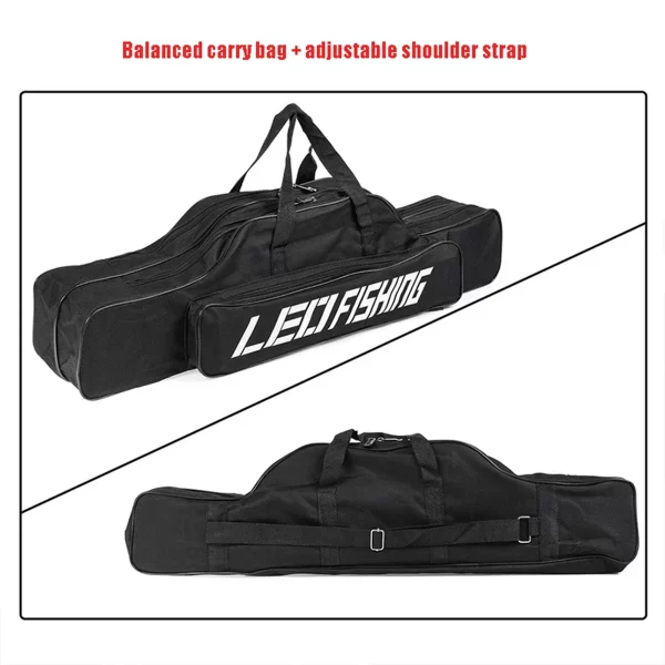 1 pçs dupla camada barriga grande 80cm/31.5 polegada saco de pesca do mar vara de pesca saco dobrável vara de pesca saco ferramenta de pesca stora - Imagem 5