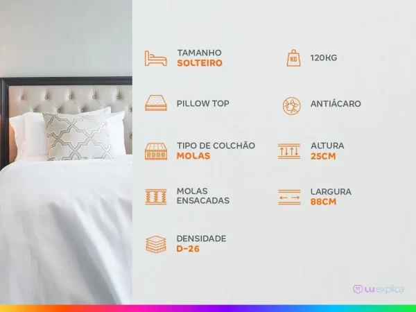 Colchão Solteiro Umaflex de Mola Ensacada - Imagem 2