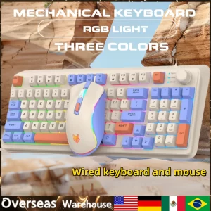 Teclado Mecânico RGB com Mouse e 94 Teclas