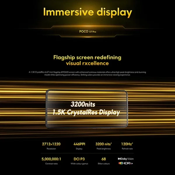 Versão global poco x7 pro smartphone dimensão 8400-ultra 6.67 "120hz display amoled 90w hipercarga 6000mah nfc xiaomi hyperos - Imagem 4