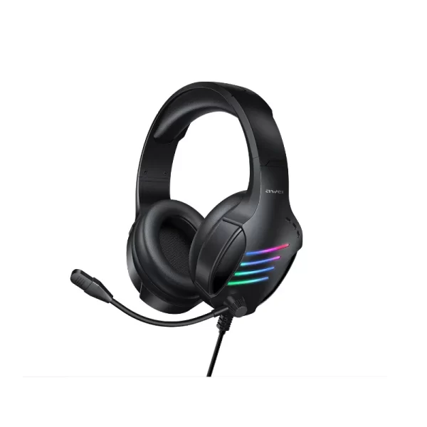 Fones de ouvido coloridos montados na cabeça com microfone omnidirecional com fio para reconhecimento de som e posicionamento em jogos esportivos Ea