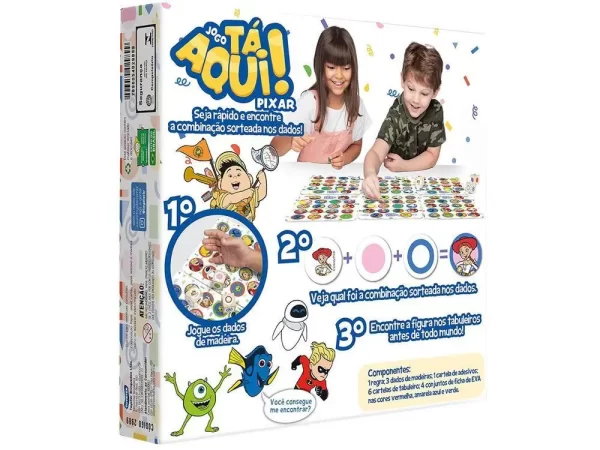 Jogo Tá Aqui Tabuleiro Pixar Jak - Imagem 2