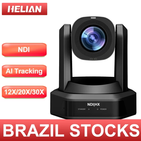 Câmera PTZ de transmissão ao vivo PTZ, Zoom óptico, NDI POE, HDMI 3G-SDI, IP USB, para eventos de igreja e educação, 12, 20, 30X