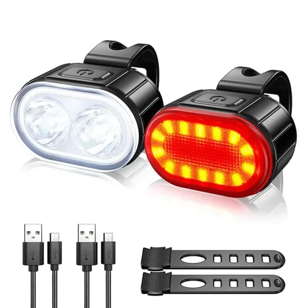 Lanterna Traseira de Bicicleta Recarregável USB à Prova d'Água