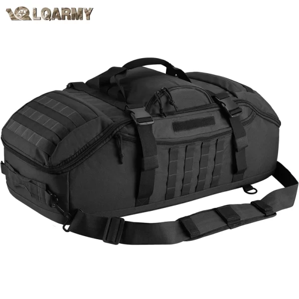 Lqarmy 35l 50l 80l esporte saco de viagem molle tático mochila ginásio saco de fitness grandes duffle sacos para acampamento caça pesca