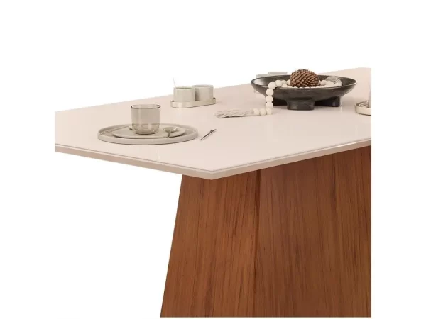 Mesa de Jantar 6 Cadeiras Retangular Freijo e Off DJ Móveis Copenhague - Imagem 6