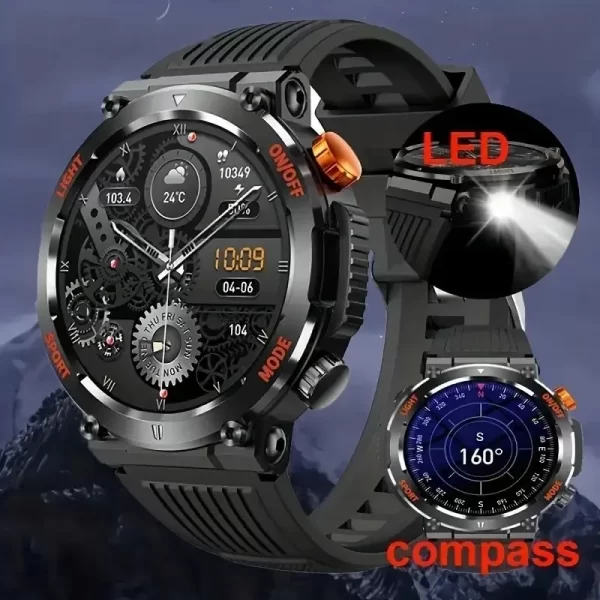 Relógio Inteligente Masculino Esportes Bluetooth LED Fitness