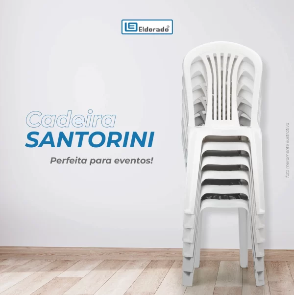 Kit 4 Cadeiras Bistro Santorini Branca Eldorado - Imagem 3