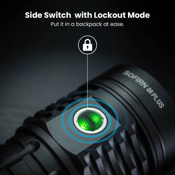 Sofirn Q8 Plus Lanterna LED super poderosa 16000lm USB C recarregável 21700 Anduril 2.0 Tocha XHP50B Carregamento reverso - Imagem 5