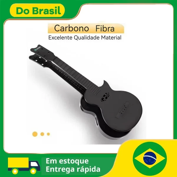 Ukulele de Viagem VEDO 23 Polegadas em Fibra de Carbono - Kit Completo com Mochila, Alça, Capotraste, Afinador, Palhetas