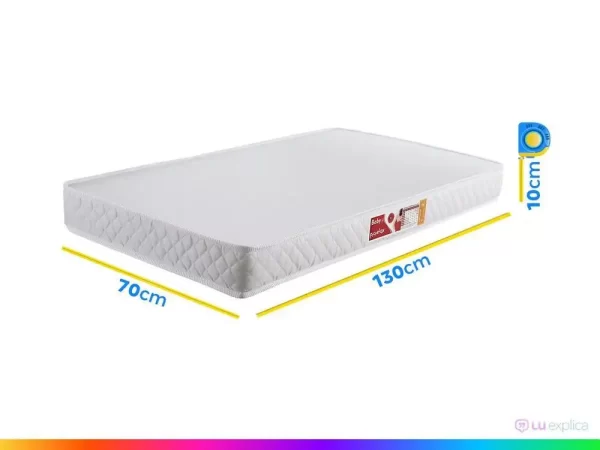 Colchão de Espuma D-18 para Berço Prorelax 70x130cm Baby - Imagem 3