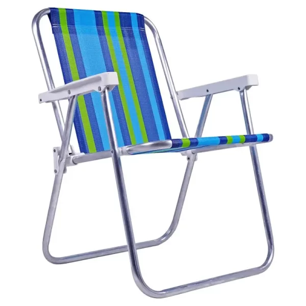 Kit com 4 Cadeiras de Praia e Piscina Alta em Alumínio Cores Variadas 25500 BEL - Imagem 2