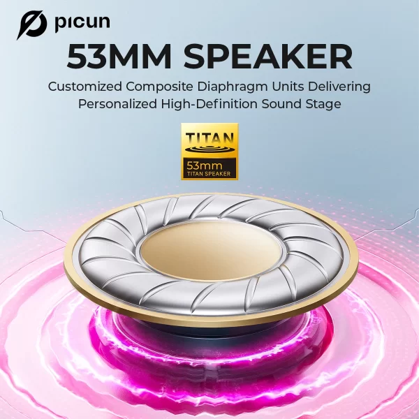 Picun g3 gaming fone de ouvido sem fio com microfone over-ear fones de ouvido bluetooth 5.4 40mm driver 2.4g/sem fio/cabo fones de ouvido usb 65h - Imagem 3