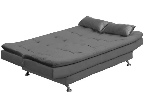 Sofá-cama Casal 3 Lugares Reclinável Veludo Light Matrix Salomé - Imagem 4