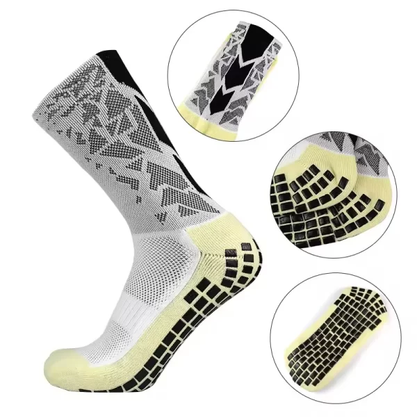 6 Pares,Meias Longas de Futebol Multicoloridas, Antiderrapantes de Silicone, Malha Respirável, Meias Esportivas Masculinas - Imagem 4