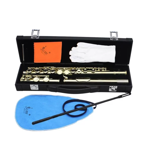 SLADE 16 Buracos Flauta C Chave Fechada Flauta Prata Cuproníquel Profissional Instrumentos Musicais de Sopro Kit Flauta para Iniciantes - Imagem 3
