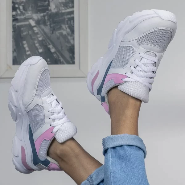 Tênis Esportivo Cloe Feminino GuGi Caminhada Leve e Confortável Para o Dia a Dia em Camurça 621-GG - Imagem 2