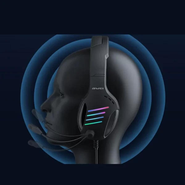 Fones de ouvido coloridos montados na cabeça com microfone omnidirecional com fio para reconhecimento de som e posicionamento em jogos esportivos Ea - Imagem 6
