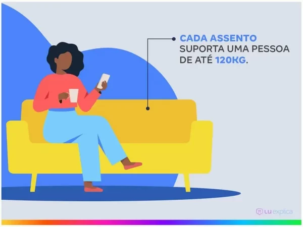 Sofá 3 Lugares Suede Decore Cascaya Linoforte - Imagem 3