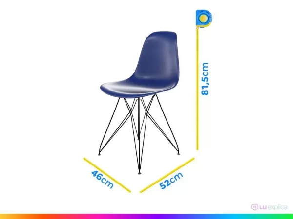 Jogo de Cadeiras de Polipropileno Empório Tiffany Eames Eiffel 2 Peças - Imagem 5