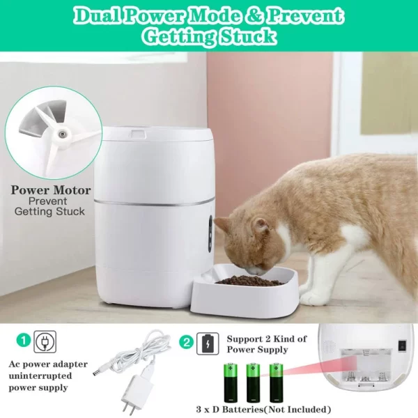 Tuya-Alimentador automático para animais com aplicativo inteligente, adequado para cães e gatos de pequeno e médio porte, dispensador de alimentos, alimentação remota - Imagem 2